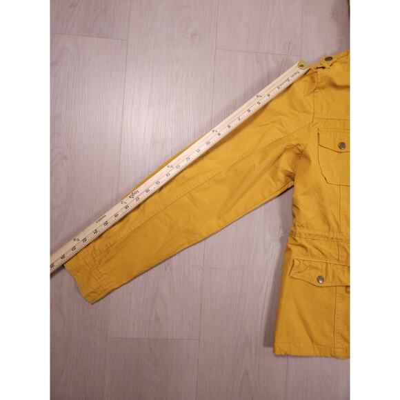 Shinestar XL Mustard Yellow Utility Cotton Jacket with Hoodie Full Zip - Picture 9 of 15